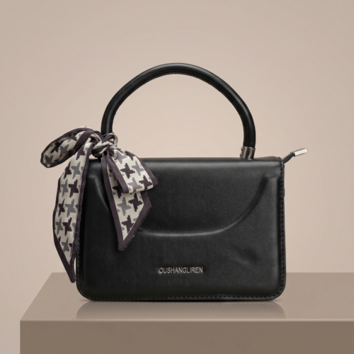 Chic Bow Elegant Handbag-Black