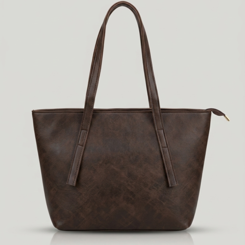 Textured Tote Bag-Espresso