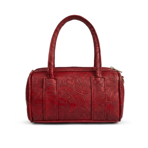 Deep Red Barrel handbag for women | Sevoye